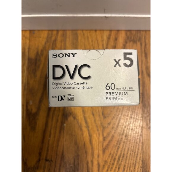 Sony DVC Mini Digital Video Cassette 60 Min Premium x5 - Picture 2 of 3